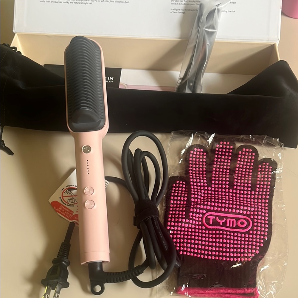 Hair Straightening Brush - Black